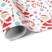 Hockey Holiday-Geschenk Geschenkpapier (Rolleneckpunkt)