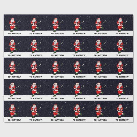 Hockey Holiday-Geschenk Geschenkpapier (Flach)