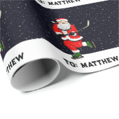 Hockey Holiday-Geschenk Geschenkpapier (Rolleneckpunkt)
