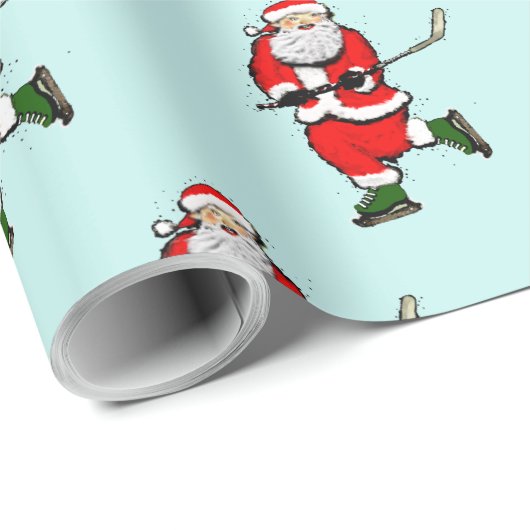 Hockey Holiday-Geschenk Geschenkpapier (Rolleneckpunkt)