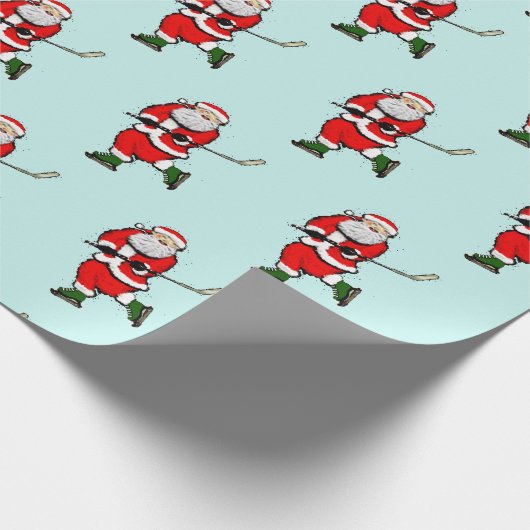 Hockey Holiday-Geschenk Geschenkpapier (Ecke)