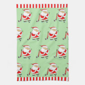 Hockey Holiday-Geschenk Geschirrtuch (Vertikal)