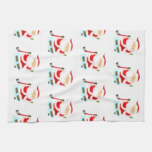 Hockey Holiday-Geschenk Handtuch (Horizontal)