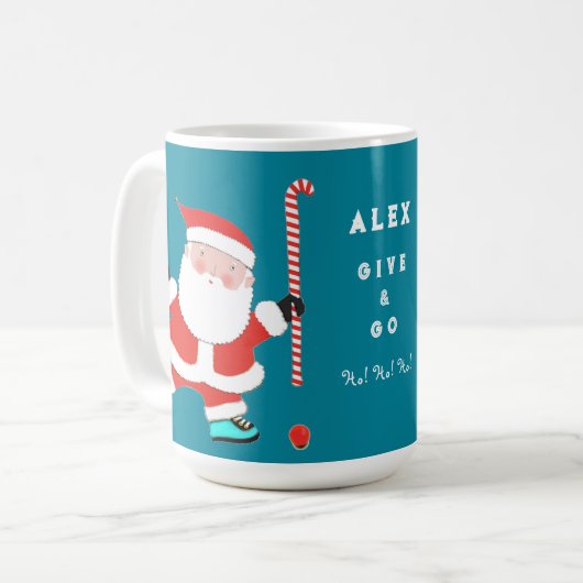 Hockey Holiday-Geschenk Kaffeetasse (Vorderseite Links)