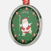 Hockey Holiday Geschenk Keramik Ornament (Links)