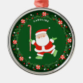 Hockey Holiday Geschenk Keramik Ornament (Vorne)