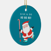 Hockey Holiday Geschenk Keramik Ornament (Rechts)