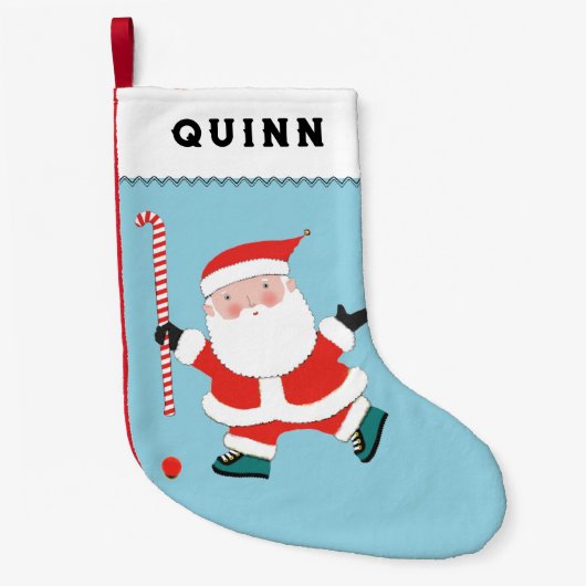 Hockey Holiday-Geschenk Kleiner Weihnachtsstrumpf (Vorderseite)