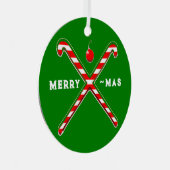 Hockey Holiday-Geschenk Ornament Aus Metall (Vorderseite Rechts)