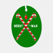 Hockey Holiday-Geschenk Ornament Aus Metall (Vorderseite links)