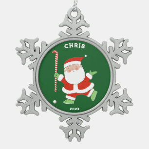 Hockey Holiday-Geschenk Schneeflocken Zinn-Ornament