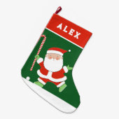 Hockey Holiday Geschenke Große Weihnachtsvorräte Großer Weihnachtsstrumpf (Vorderansicht (hängend))