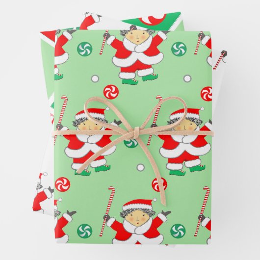 Hockey Holiday Geschenkpapier (Beispiel)