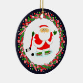 Hockey Holiday Gift Keramik Ornament (Rechts)