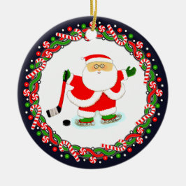 Hockey Holiday Gift Keramik Ornament