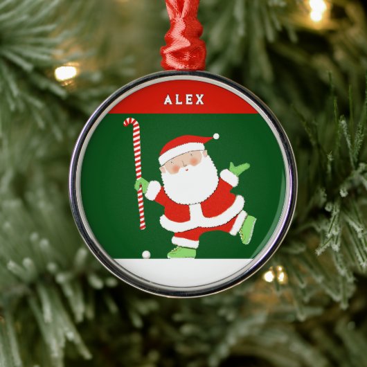Hockey Holiday Keepake-Geschenk Ornament Aus Metall (Baum)