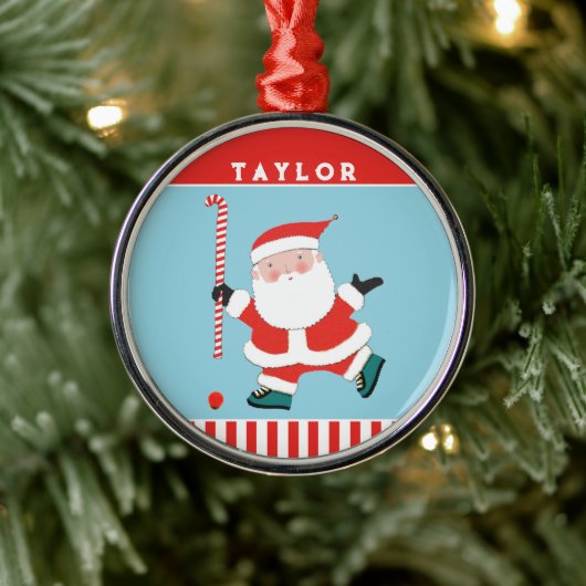 Hockey Holiday Keepake-Geschenk Ornament Aus Metall (Baum)