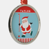 Hockey Holiday Keepake-Geschenk Ornament Aus Metall (Rechts)