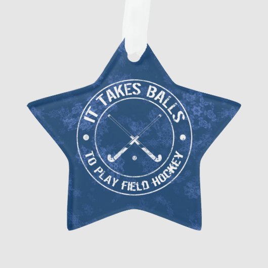 Hockey Holiday Ornament Funny Field (Rückseite)