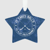 Hockey Holiday Ornament Funny Field (Vorderseite)