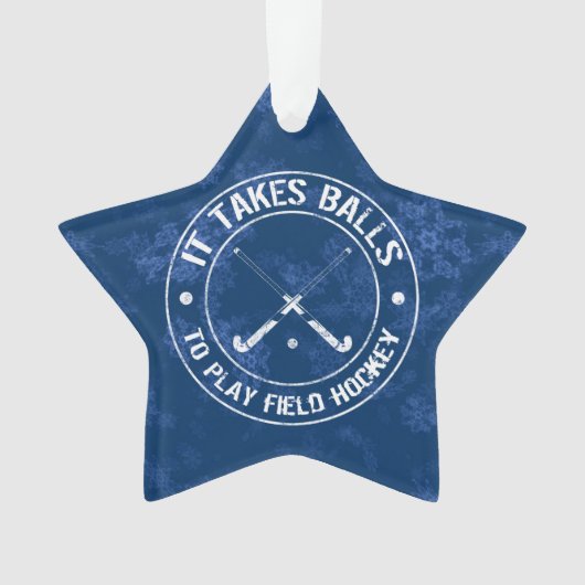 Hockey Holiday Ornament Funny Field (Vorderseite)