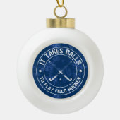 Hockey Holiday Ornament Funny Field (Vorderseite)