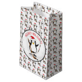 Hockey Holidays Hockey Penguin Kleine Geschenktasc Kleine Geschenktüte (Rückseite Schrägansicht)