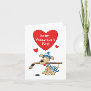 Hockey Hund Valentine Card Feiertagskarte