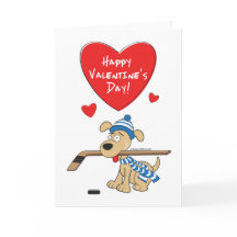 Hockey Hund Valentine Card
