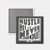 Hockey Hustle Hit & Never Beenden Magnet (Vorderseite/Rückseite)