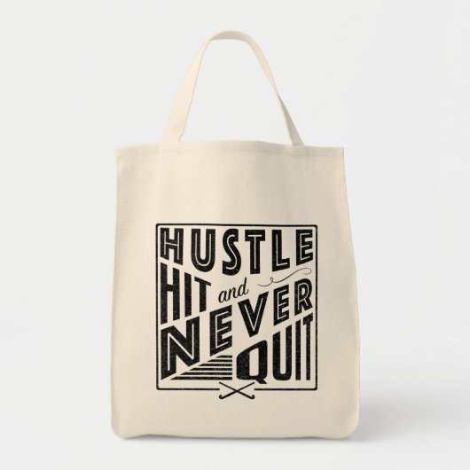 Hockey Hustle Hit & Never Tote Bag Tragetasche (Vorne)
