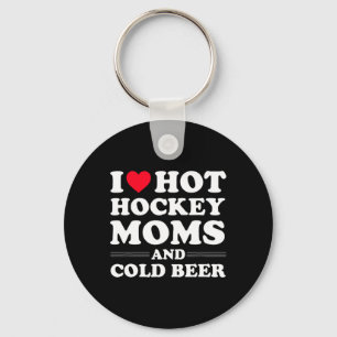 Hockey I Liebe Hockey Mamas und kaltes Bier Schlüsselanhänger