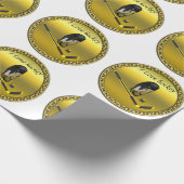 Hockey-I-Liebe mit Stick und Helm Geschenkpapier (Ecke)