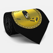 Hockey-I-Liebe mit Stick und Helm Krawatte (Gerollt)