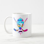Hockey Ice Cream Drip Number 67 Player 67th Birthd Kaffeetasse (Links)