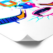 Hockey Ice Cream Drip Number 67 Player 67th Birthd Poster (Ecke)