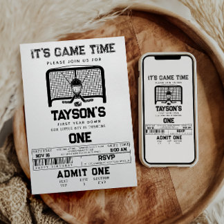 Hockey im ersten Jahr ab 1. Geburtstag Einladung