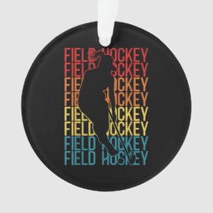 Hockey im Retro-Stil Vintage-Feldhockey Ornament