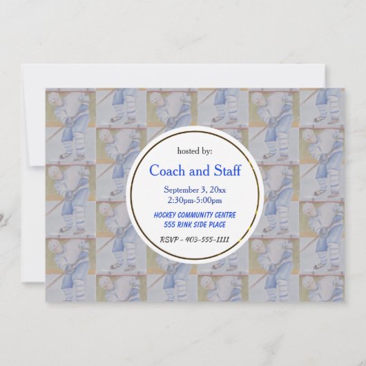HOCKEY INVITE EINLADUNG (Rückseite)