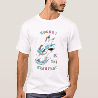 Hockey ist das Bestste Unicorn-Rennen in Weiß T-Shirt