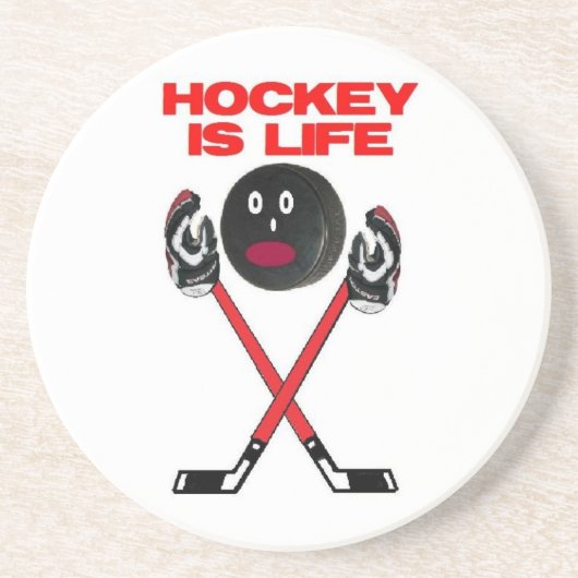 Hockey ist das Leben Getränkeuntersetzer (Vorne)
