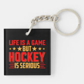 Hockey ist ernst schlüsselanhänger (Rückseite)