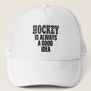 HOCKEY IST IMMER EINE GUTE IDEE-LASTWAGENFAHRERMÜT TRUCKERKAPPE