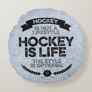Hockey ist kein Lifestyle-Kissen Rundes Kissen