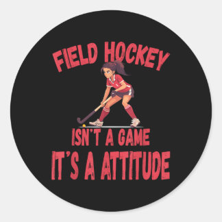 Hockey ist kein Spiel, es ist eine Einstellung Runder Aufkleber