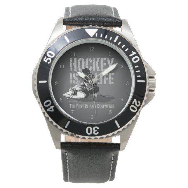 Hockey ist Leben Armbanduhr (Vorderseite)