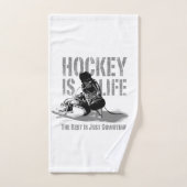 Hockey ist Leben Badhandtuch Set (Handtuch)