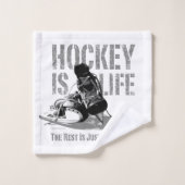 Hockey ist Leben Badhandtuch Set (Waschlappen)