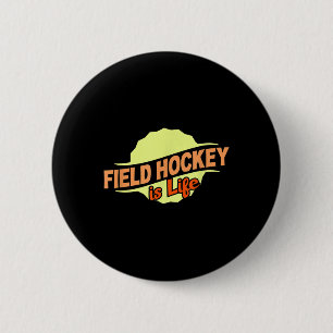 Hockey ist Leben Cool Sports Lover Athlet Com Button