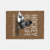 Hockey ist Leben Fleecedecke (Vorderseite (Horizontal))